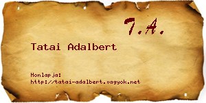 Tatai Adalbert névjegykártya
